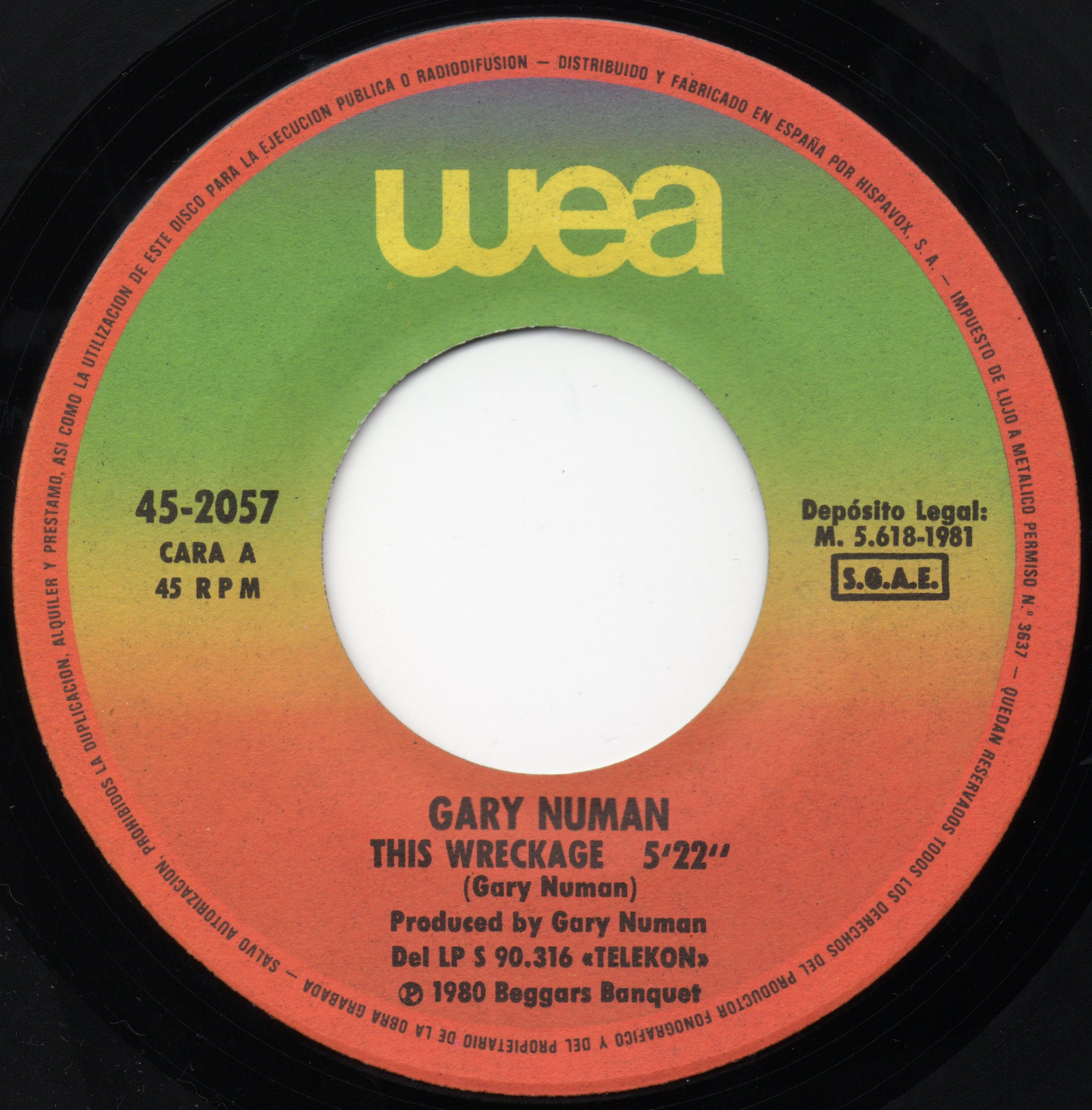 45-2057 A side Label.