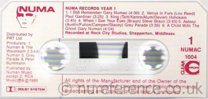 NUMAC 1004 'A' Label.
