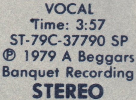 A Side Label Detail.