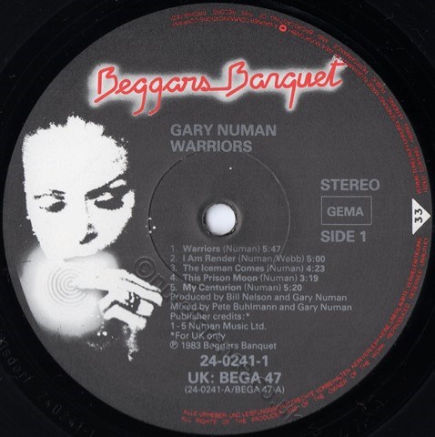240 241-1 A Side Label.