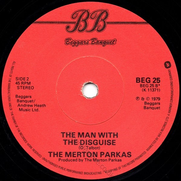 BEG 23 (The Merton Parkas, BEG 25) Mispress B side Label