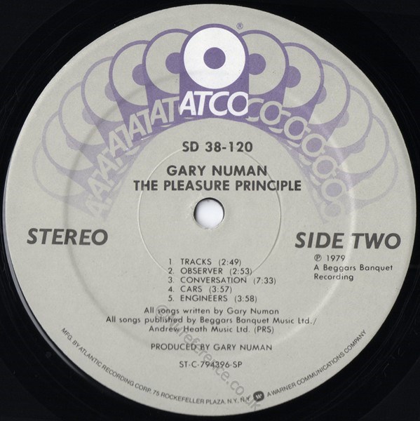SD 38-120 'B' Side SP Label.