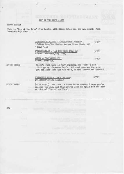 Timing Sheet 2