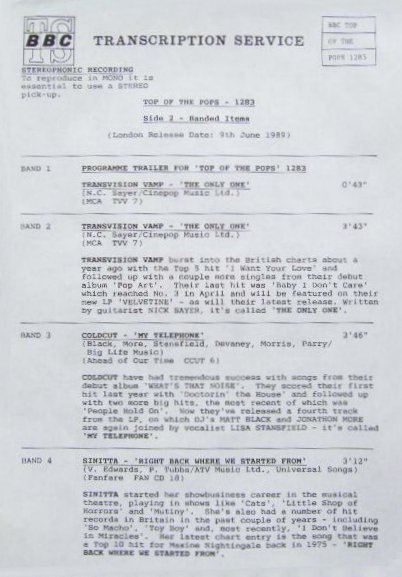 Timing Sheet 1