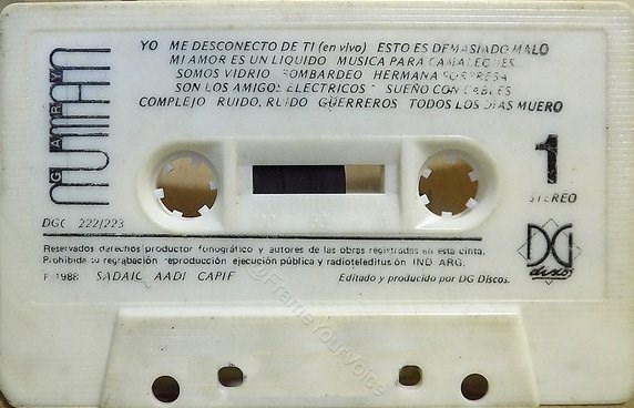 DGC 222/223 A Side Label.