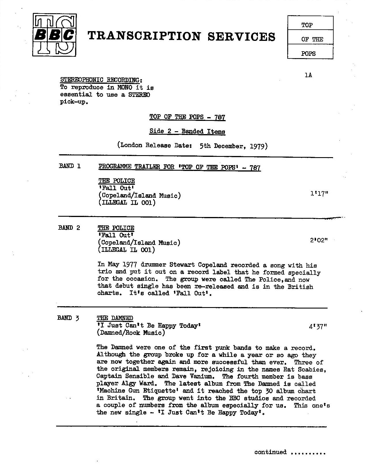 Timing Sheet 3