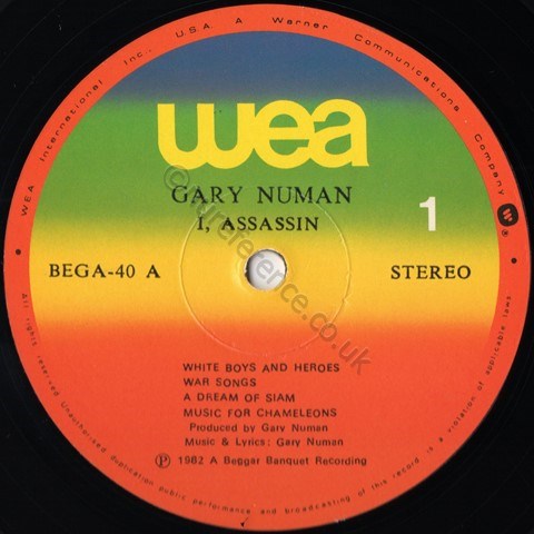 BEGA 40 A Side Label.