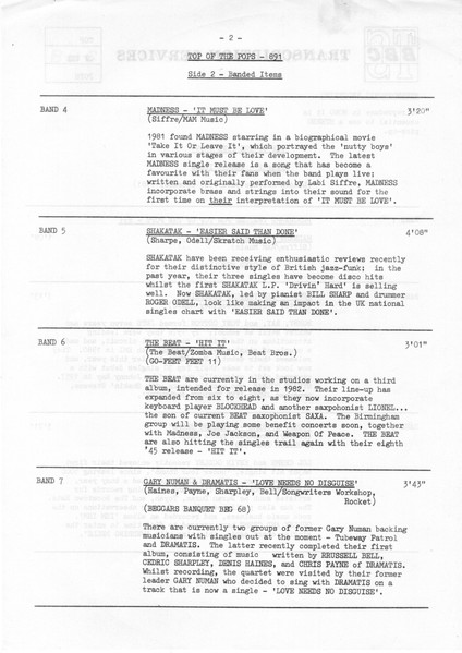 Timing Sheet 4