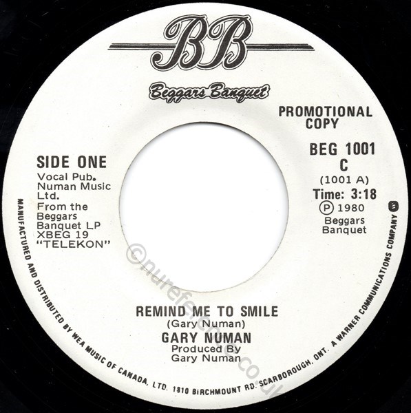 BEG 1001 Promo A side Label.