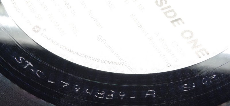 SD 38-117 'A' Side Reissue Matrix.