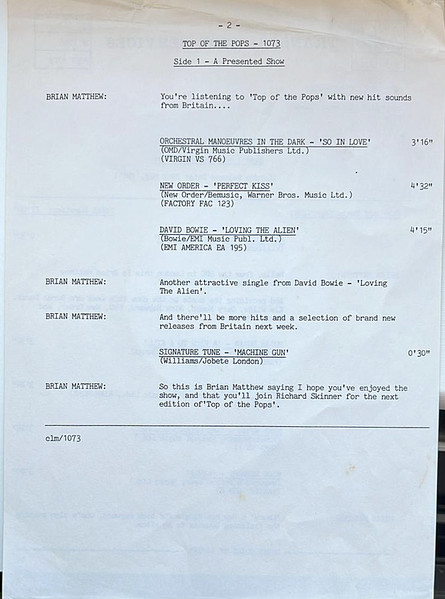 Timing Sheet 2