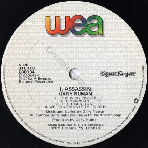 600134 B Side Label.