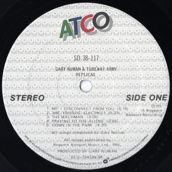 SD 38-117 'A' Side Reissue Label.