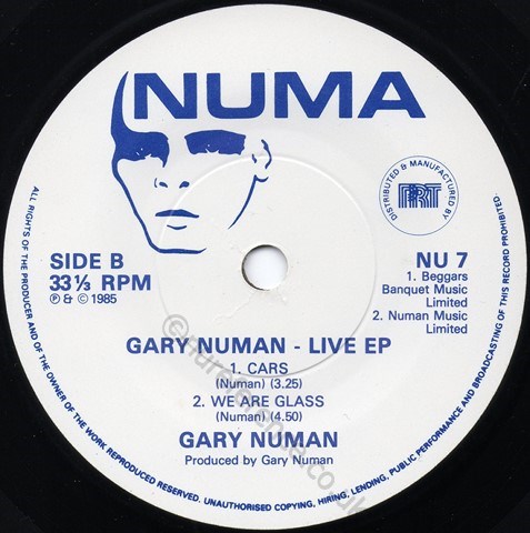 NU 7 B Side Label