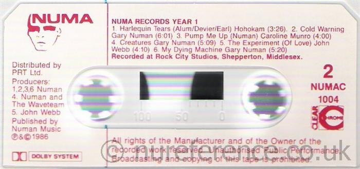 NUMAC 1004 'B' Label.