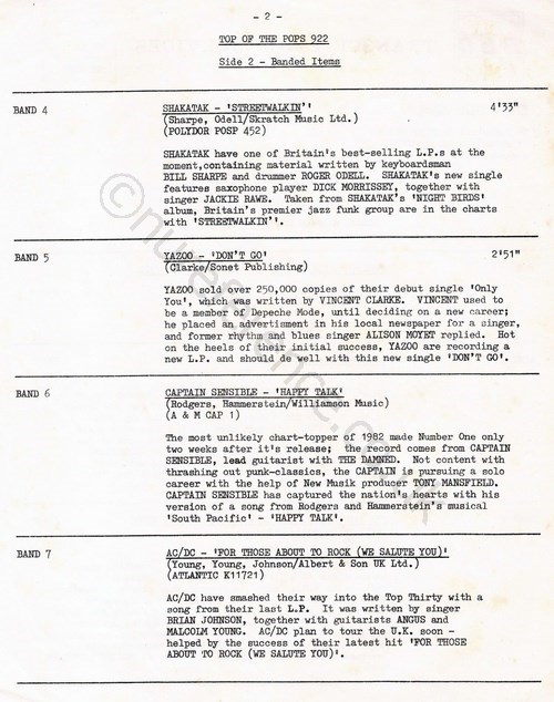 Timing Sheet