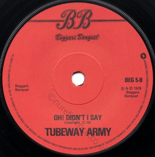 BACK 2 (BEG 5) A Side Label