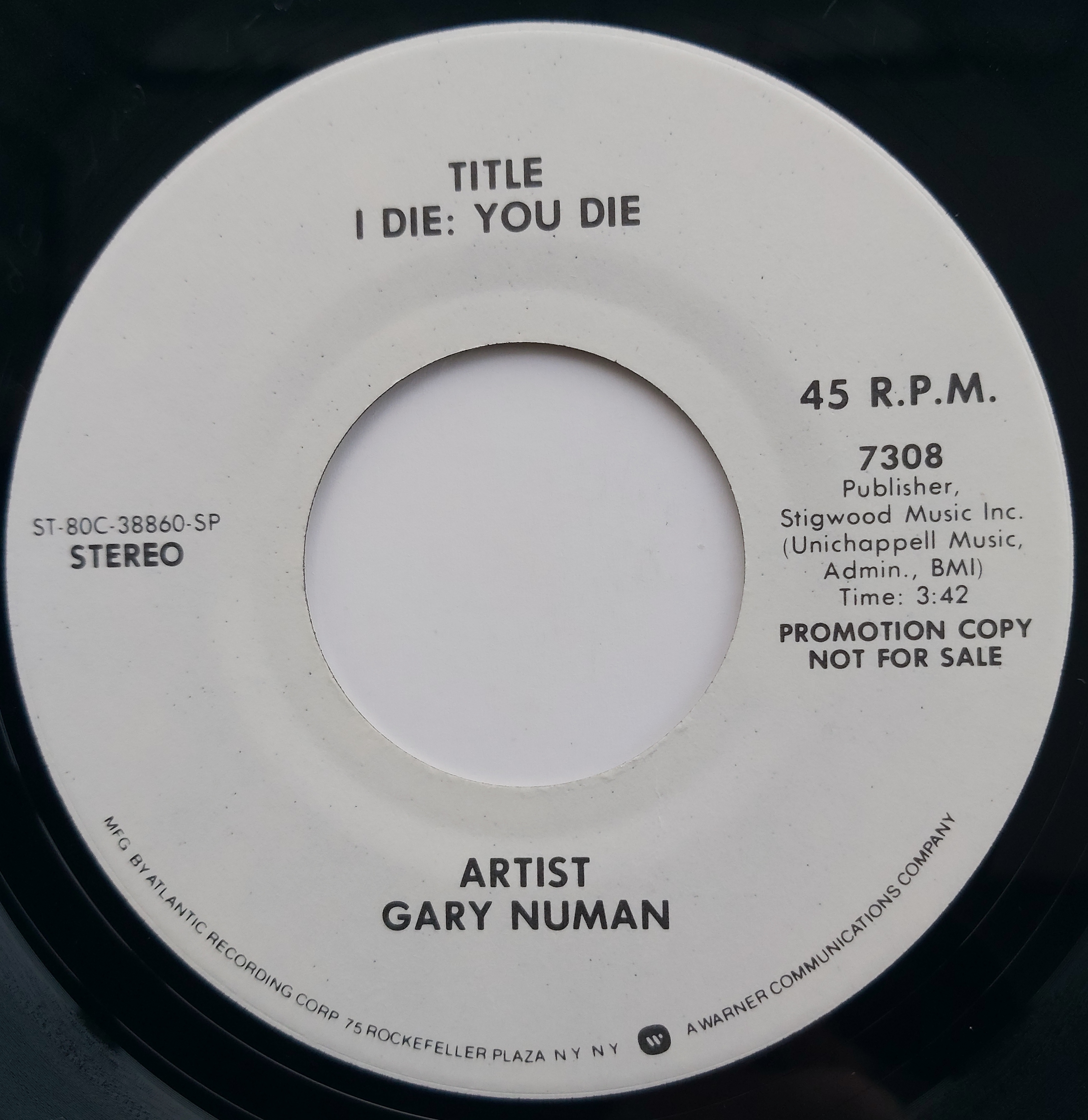 7308 SP Advance Promo A Side Label.