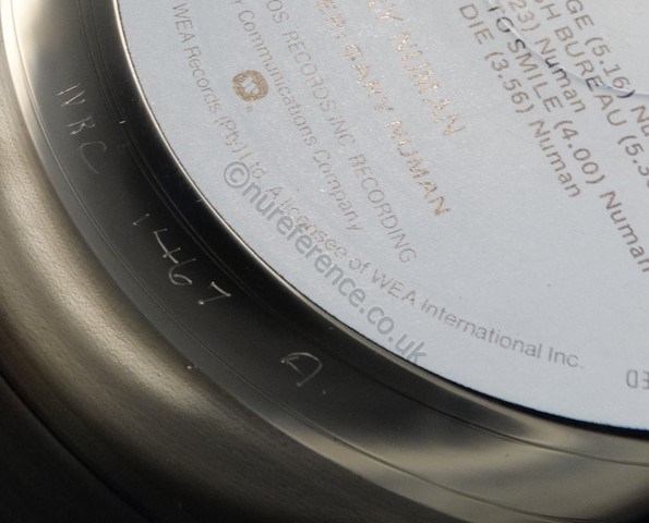 WBC 1467 A Side Label.