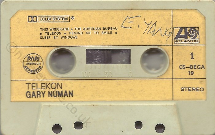 CS-BEGA 19 'A' Side Label.