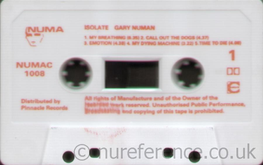 NUMAC 1008 'A' Label.