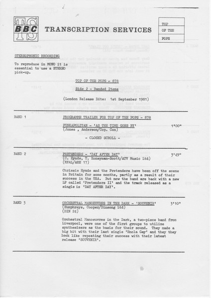 Timing Sheet 3