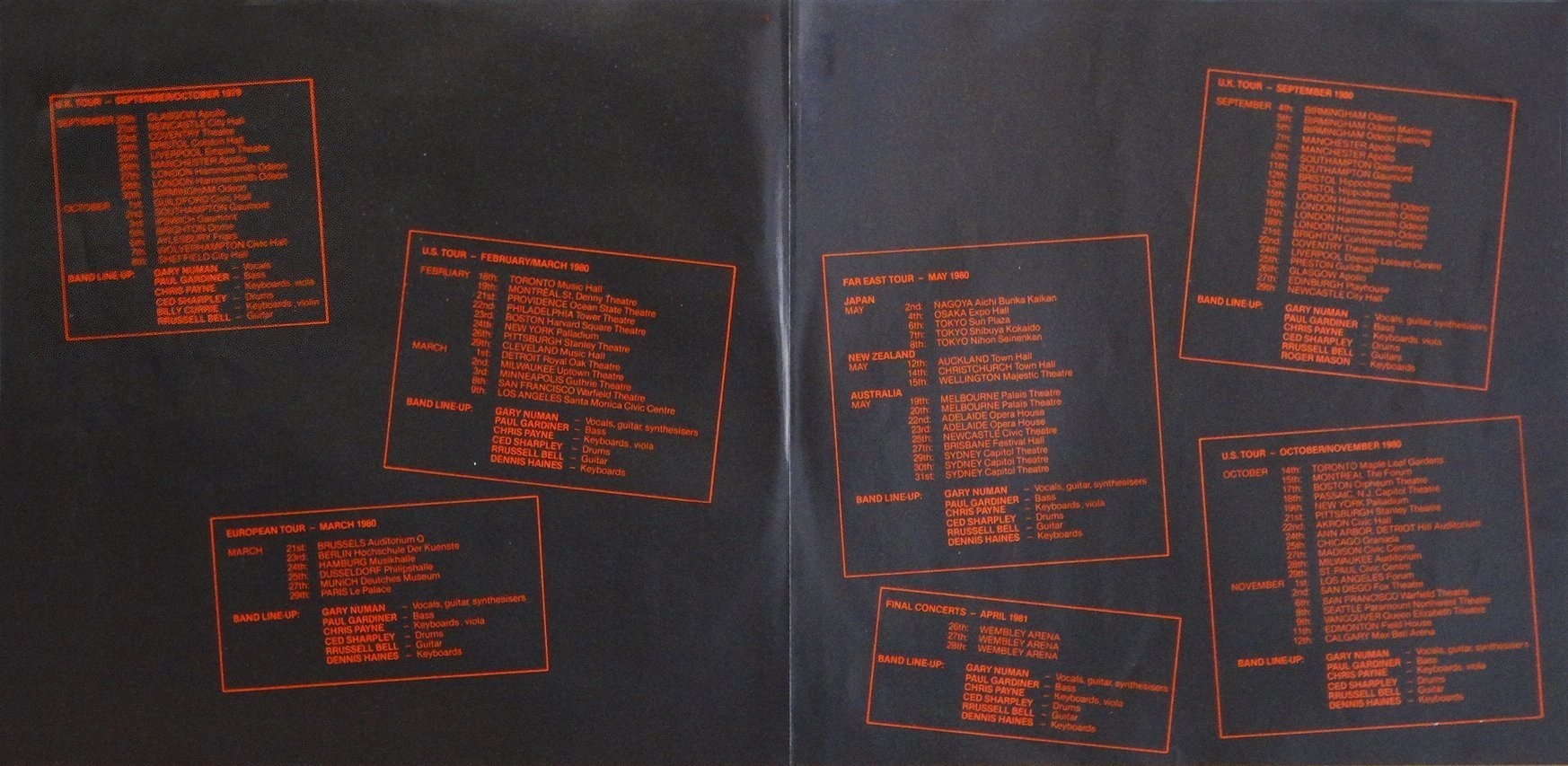 BOX 1 Gatefold Inner - Tour Dates