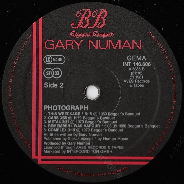 INT 146.606 B Side Label.