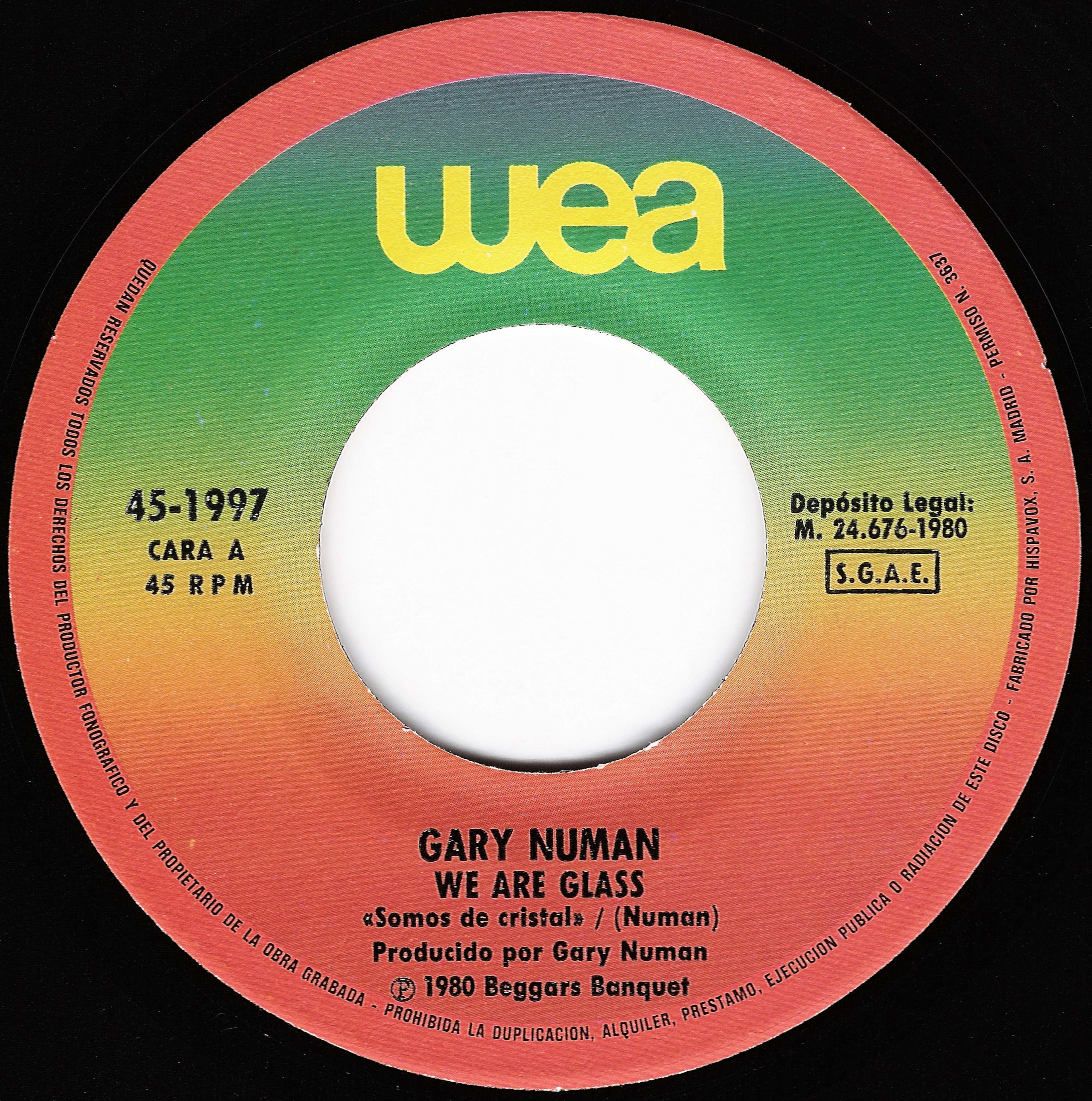 45-1997 [SN] A side Label.