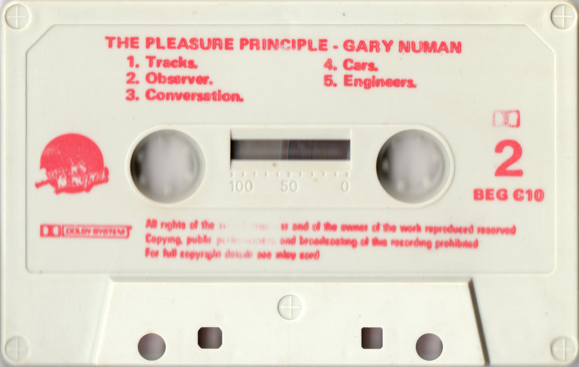 BEG C10 B Side Label - Red Text.