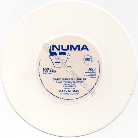 NU 7 White Marbled A Side Label