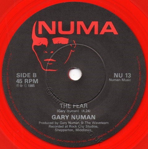 NU 13 Red Vinyl B Side Label