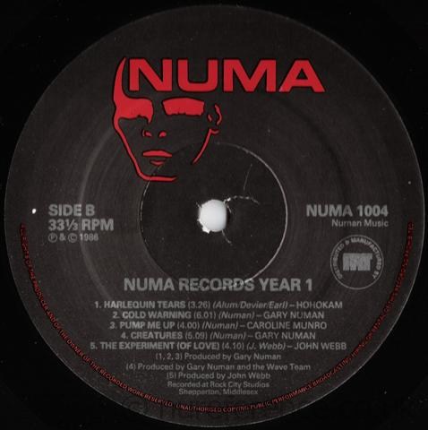 NUMA 1004 'B' Label.