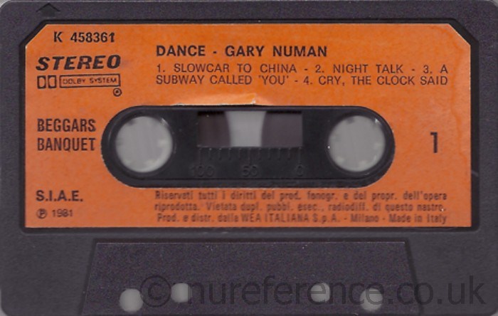 K 458361 A Side Label.