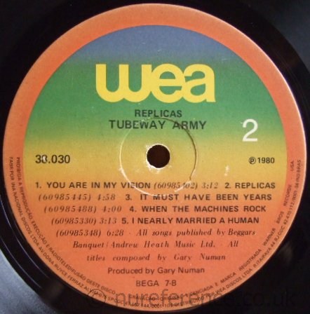 38.030 'B' Side Label