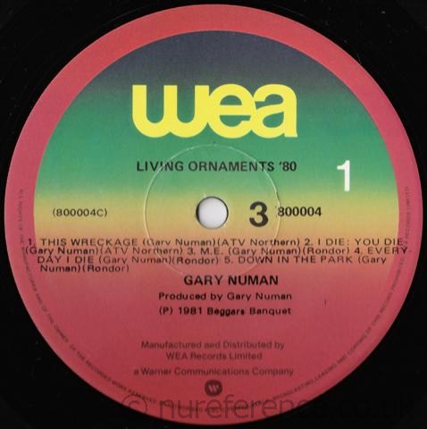 800004 'C' Side Label.