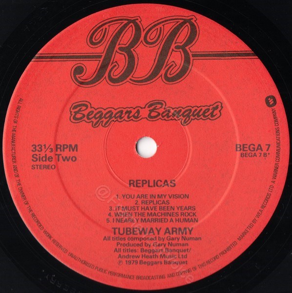 BEGA 7 B Side Label.