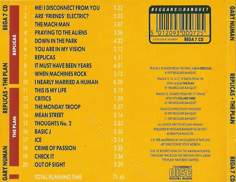 BEGA 7 CD Back.