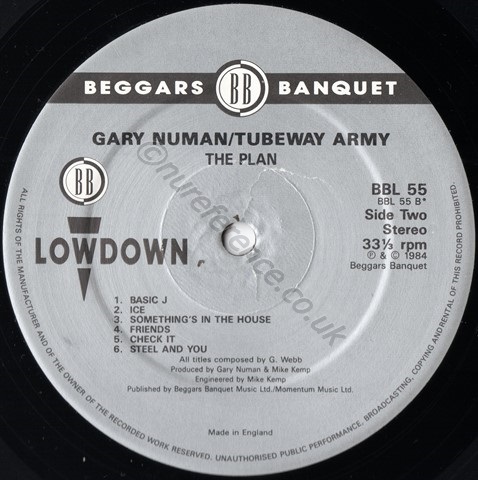 BBL 55 B Side Label.