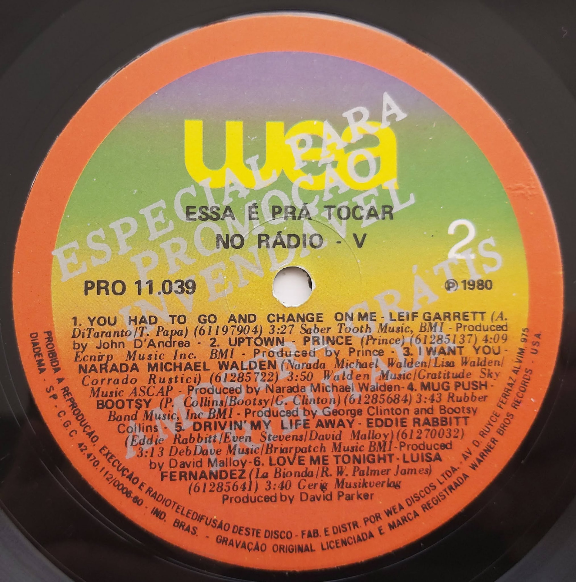 PRO 11.039 Promo 'B' Side Label