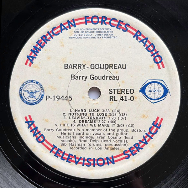 'A' Label - Barry Goudreau