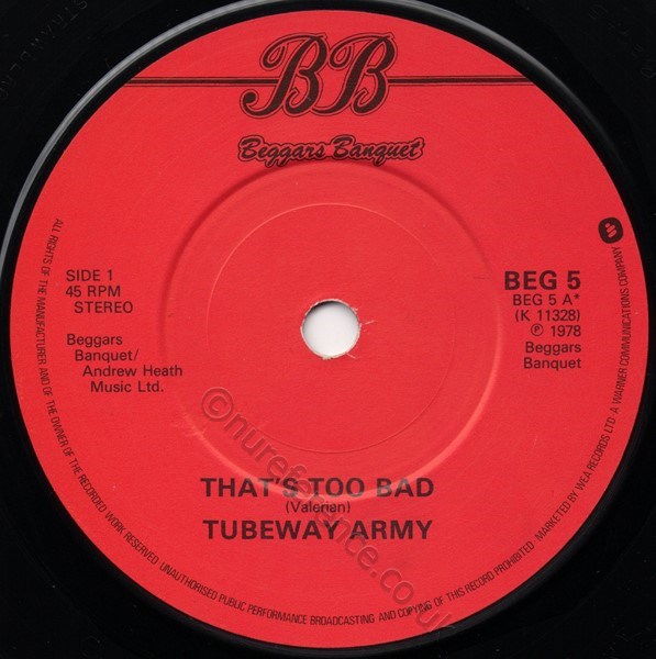 BACK 2 (BEG 5) A Side Label Varient