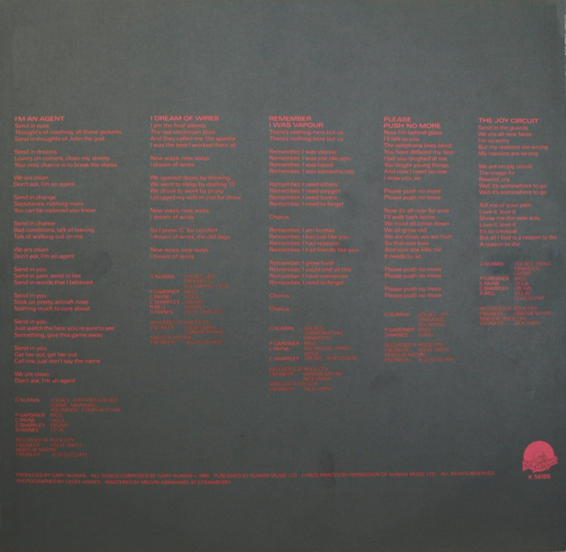 K 58189 Inner Lyrics.