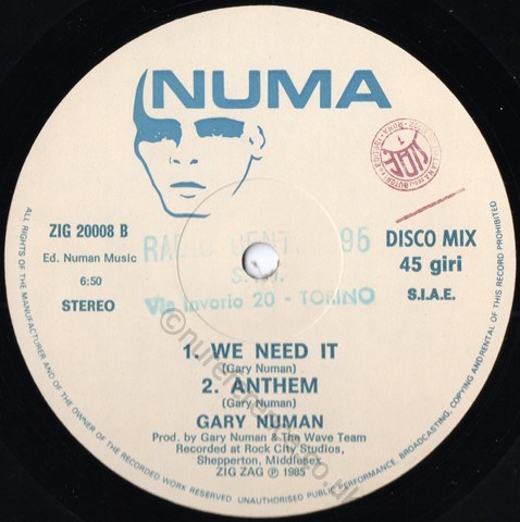 ZIG 20008 Promo B Side Label.