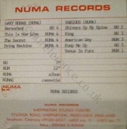 NUMA Records Sampler Cassette Cover. (Jasonn Cullum)