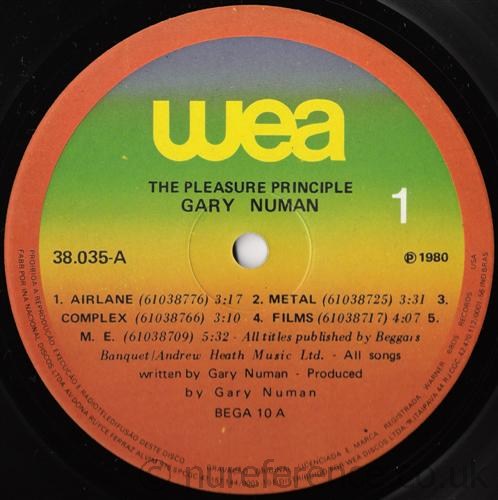 38.035 'A' Side Label