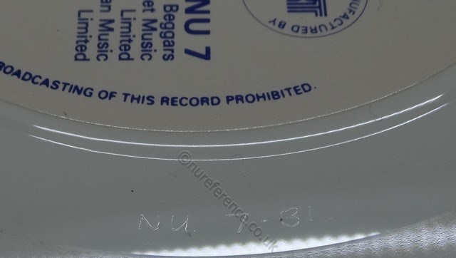 NU 7 White Vinyl B Side Matrix
