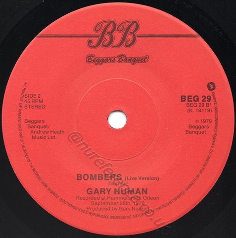 BEG 29 B side Label.