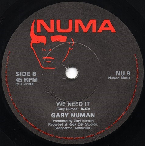 NU 9 B Side Label