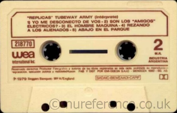 218770 Cassette 'B' Label